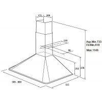 Hota Semineu DOS 60.1 ANTHRACITE, 60 cm Hota Semineu DOS 60.1 ANTHRACITE, 60 cm